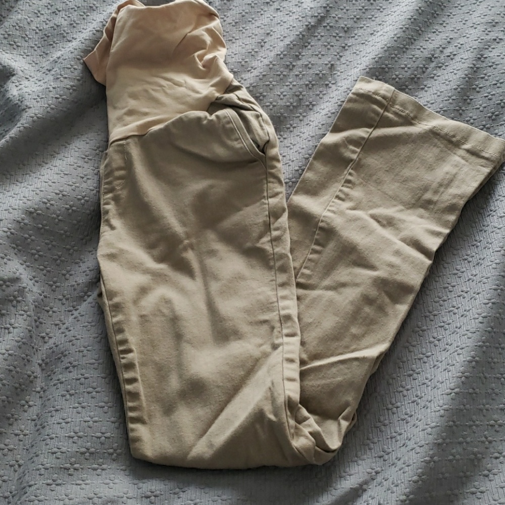Maternity straight legged khakis